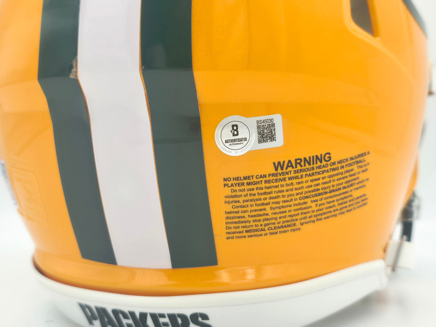 Jordan Love Autographed Green Bay Packers Yellow Full Size Authentic Speed Helmet Stock #253248