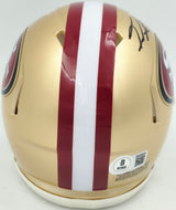 Isaac Guerendo Autographed San Francisco 49ers Gold Speed Mini Helmet Beckett BAS Witness Stock #253314