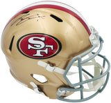 Ricky Pearsall Autographed San Francisco 49ers Gold Full Size Speed Replica Helmet Beckett BAS Witness Stock #253311