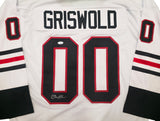 Christmas Vacation Chevy Chase Autographed White Jersey Clark Griswold JSA Stock #252794