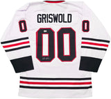 Christmas Vacation Chevy Chase Autographed White Jersey Clark Griswold Beckett BAS QR Stock #252795