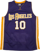 Los Angeles Lakers Steve Nash Autographed Purple Stat Jersey Beckett BAS Witness Stock #252474