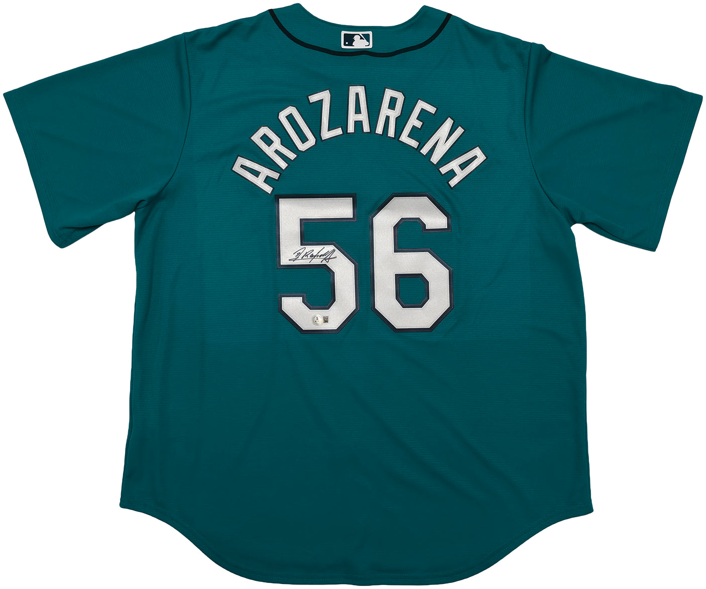 Seattle Mariners Randy Arozarena Autographed Teal Nike Jersey Size XL Beckett BAS Witness Stock #252789