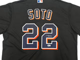 New York Mets Juan Soto Autographed Black Nike Jersey Size XL Beckett BAS QR Stock #252777