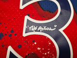 Philadelphia 76ers Allen Iverson Autographed Red & Blue Authentic Mitchell & Ness 1996-97 HWC Swingman Jersey Size 2XL "The Answer" Beckett BAS QR Stock #253250