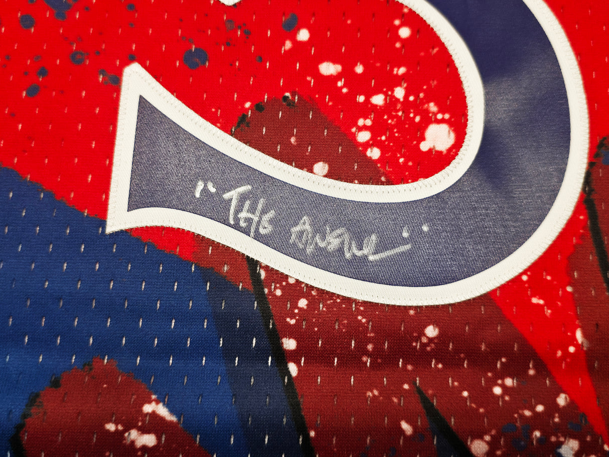 Philadelphia 76ers Allen Iverson Autographed Red & Blue Authentic Mitchell & Ness 1996-97 HWC Swingman Jersey Size 2XL "The Answer" Beckett BAS QR Stock #253249