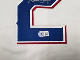 Texas Rangers Marcus Semien Autographed White Nike Jersey Size XL Beckett BAS Witness Stock #252431