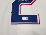Texas Rangers Marcus Semien Autographed White Nike Jersey Size XXL Beckett BAS Witness Stock #252432