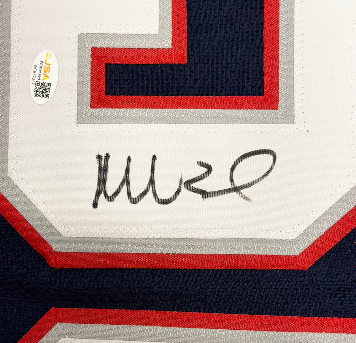 New England Patriots Mike Vrabel Autographed Blue Jersey JSA Witness Stock #267903