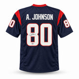Houston Texans Andre Johnson Autographed Blue Jersey Beckett BAS Witness Stock #267653