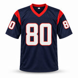 Houston Texans Andre Johnson Autographed Blue Jersey Beckett BAS Witness Stock #267653