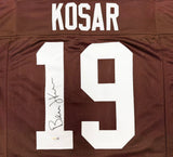 Cleveland Browns Bernie Kosar Autographed Brown Jersey JSA Witness Stock #267649