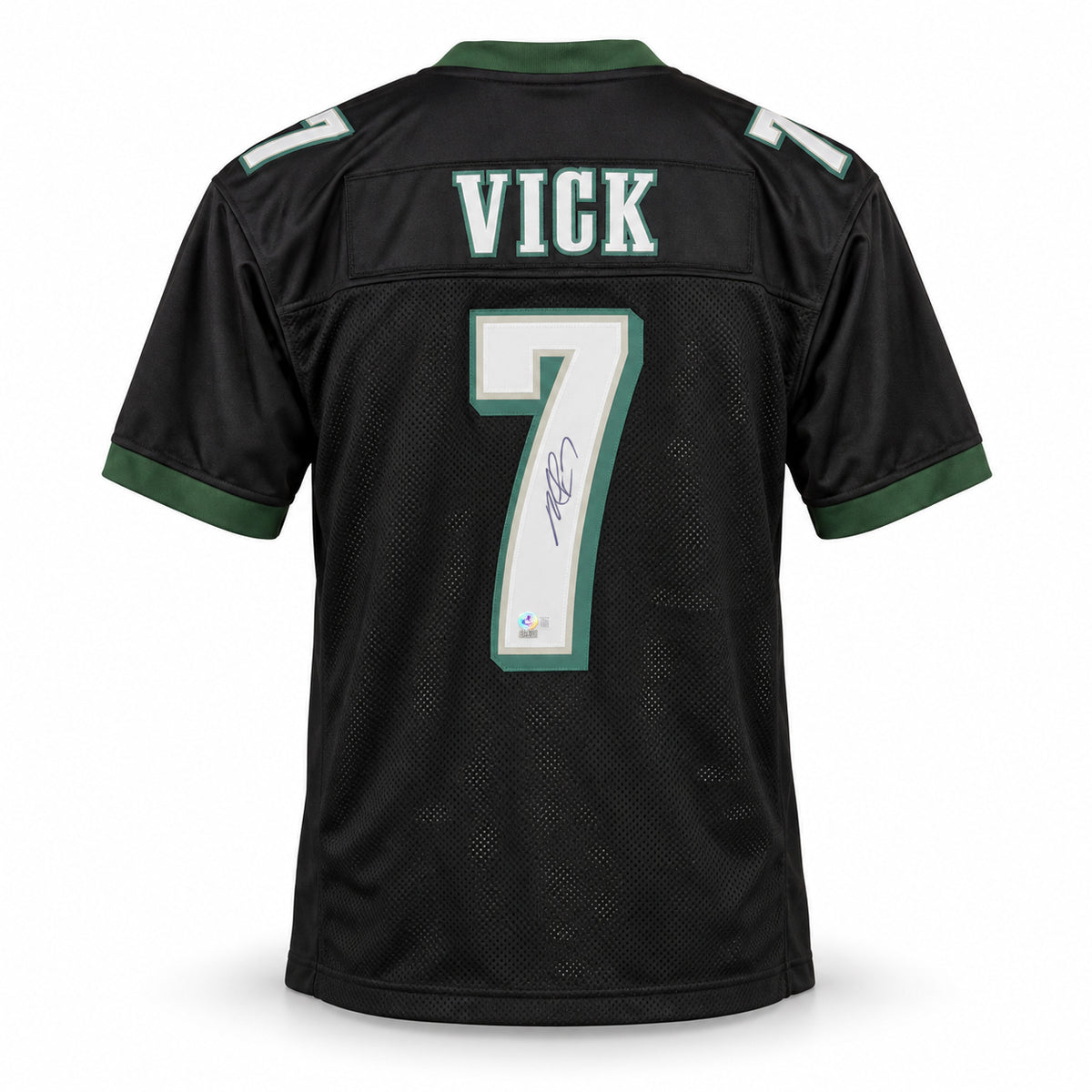 Philadelphia Eagles Michael Vick Autographed Black Jersey Beckett BAS Witness Stock #267656