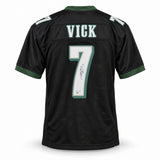 Philadelphia Eagles Michael Vick Autographed Black Jersey Beckett BAS Witness Stock #267656