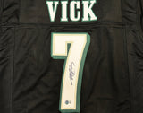 Philadelphia Eagles Michael Vick Autographed Black Jersey Beckett BAS Witness Stock #267656