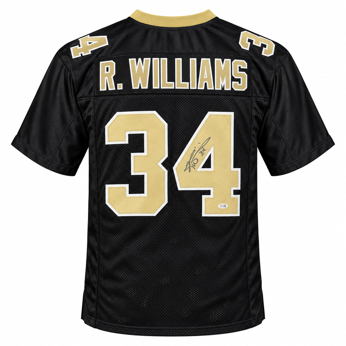 New Orleans Saints Ricky Williams Autographed Black Jersey JSA Witness Stock #267819