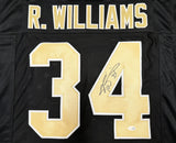 New Orleans Saints Ricky Williams Autographed Black Jersey JSA Witness Stock #267819