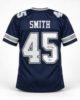 Dallas Cowboys Rod Smith Autographed Blue Jersey Beckett BAS QR Stock #267776