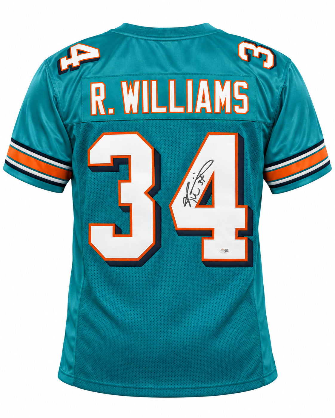 Miami Dolphins Ricky Williams Autographed Teal Jersey JSA Witness Stock #267775