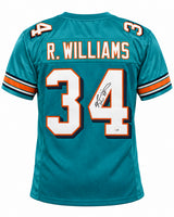 Miami Dolphins Ricky Williams Autographed Teal Jersey JSA Witness Stock #267775