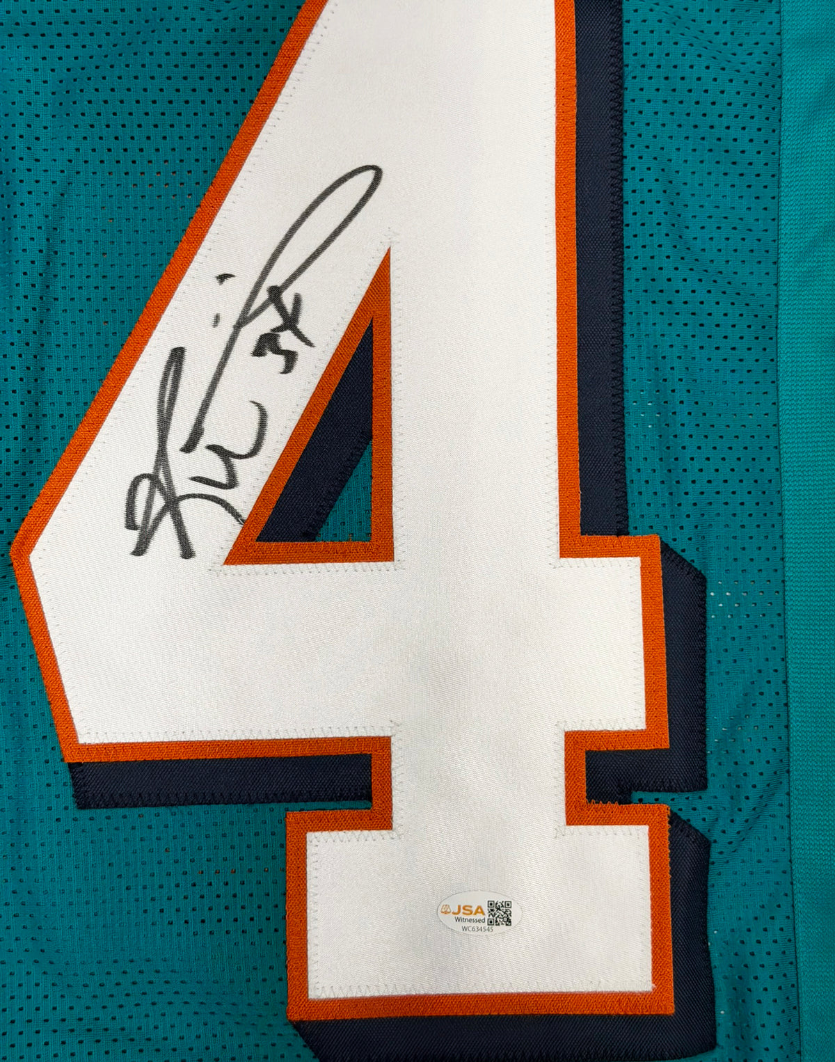 Miami Dolphins Ricky Williams Autographed Teal Jersey JSA Witness Stock #267775