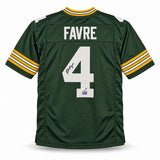 Green Bay Packers Brett Favre Autographed Green Jersey (Bleeding) Beckett BAS Witness Stock #267913