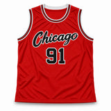 Chicago Bulls Dennis Rodman Autographed Red Jersey JSA Stock #267916