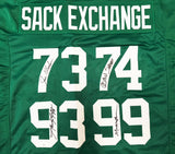 New York Jets Sack Exchange Autographed Green Jersey With 4 Signatures Including Joe Klecko JSA Stock #267918