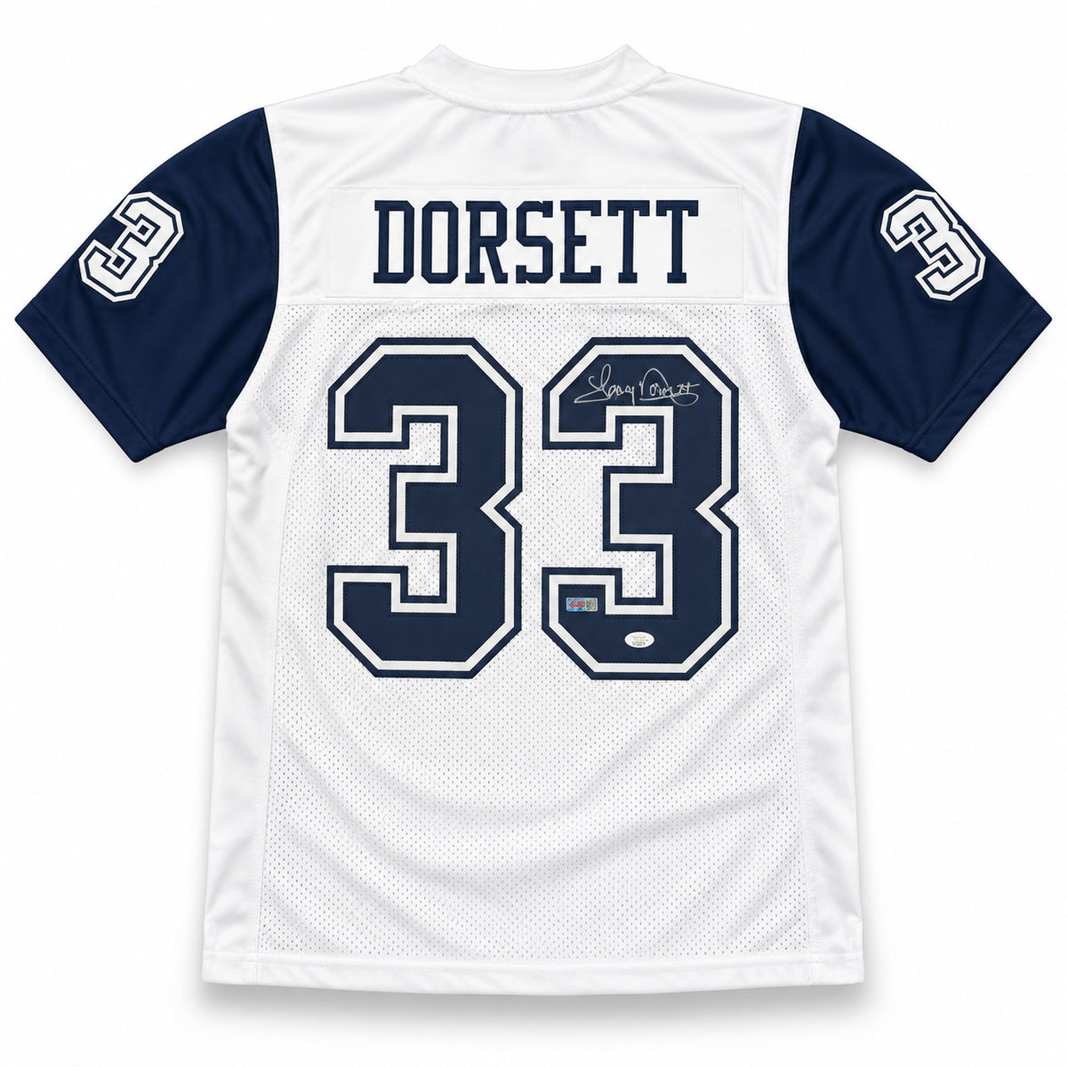 Dallas Cowboys Tony Dorsett Autographed White Jersey JSA Witness Stock #267914