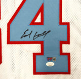 Houston Oilers Earl Campbell Autographed White Jersey JSA Witness Stock #267911