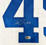 Dallas Cowboys Rod Smith Autographed White Jersey Beckett BAS QR Stock #267655