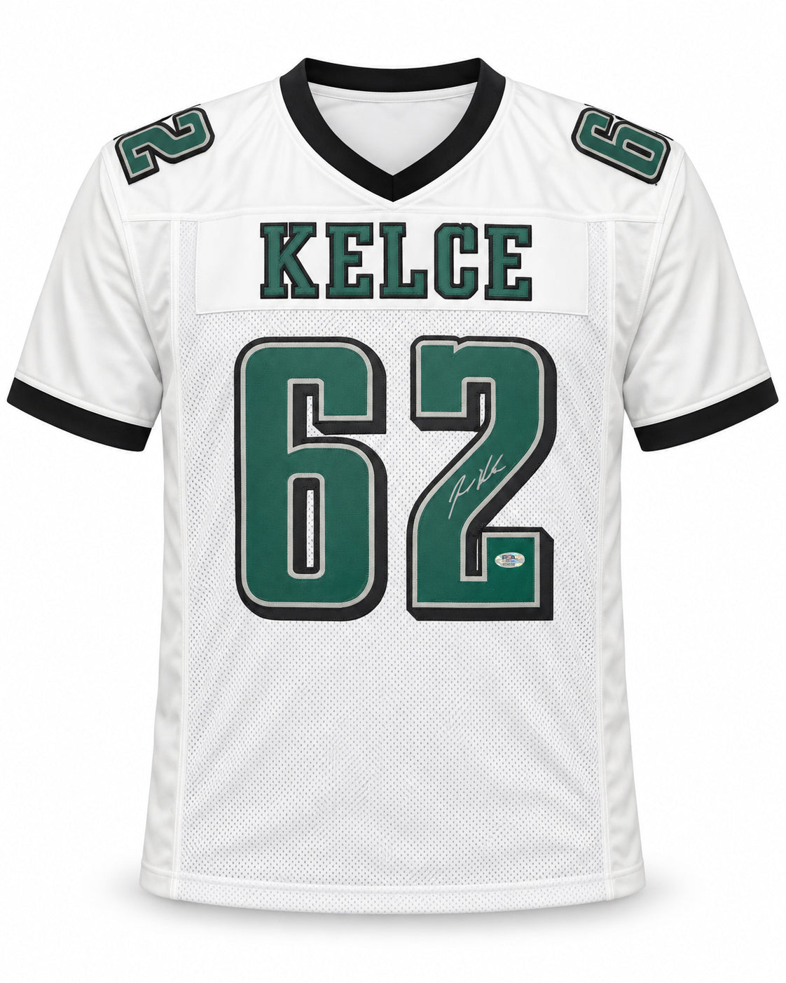 Philadelphia Eagles Jason Kelce Autographed White Jersey PSA/DNA ITP Stock #267778