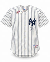 New York Yankees Alex Rodriguez Autographed White Pinstripes Russell Athletics Jersey Size 52 MLB Holo Stock #267917