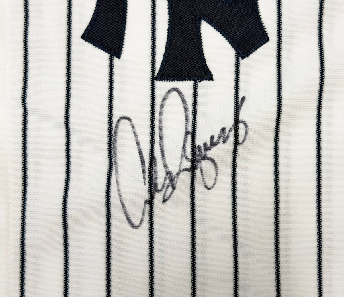 New York Yankees Alex Rodriguez Autographed White Pinstripes Russell Athletics Jersey Size 52 MLB Holo Stock #267917