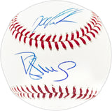 Dwight "Doc" Gooden & Darryl Strawberry Autographed Official MLB Baseball New York Mets JSA Stock #267860