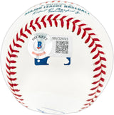 Rickey Henderson Autographed Official MLB Baseball Oakland A's Beckett BAS Witness Stock #267862