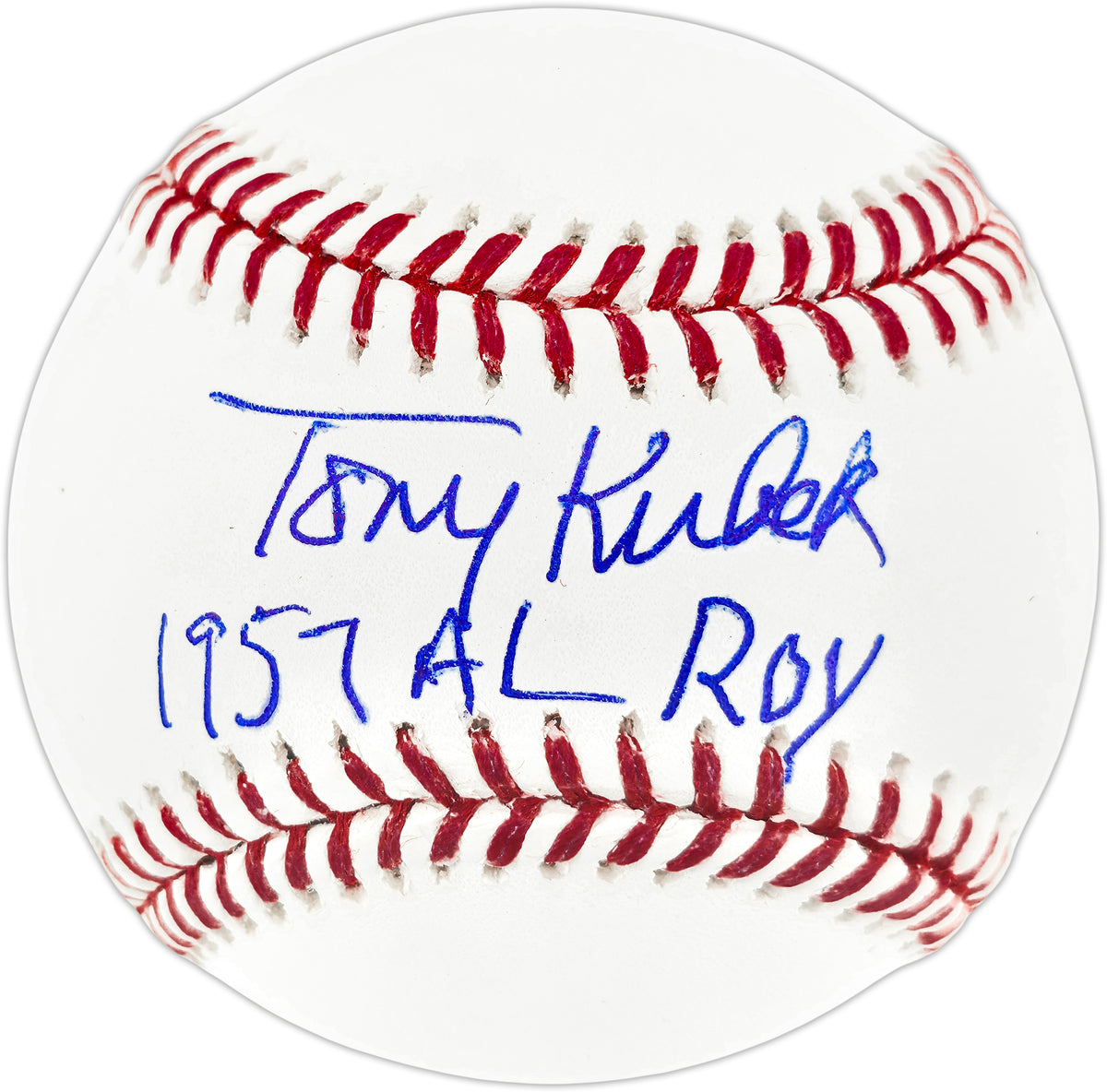 Tony Kubek Autographed Official MLB Baseball New York Yankees "1957 AL ROY" JSA Stock #267863