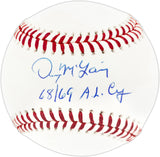 Denny McLain Autographed Official MLB Baseball Detroit Tigers "68/69 AL CY" JSA Stock #267867