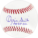 Ozzie Smith Autographed Official MLB Baseball St. Louis Cardinals "HOF 02" Fanatics Holo Stock #267876