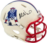 Mike Vrabel Autographed New England Patriots Cream Retro Speed Mini Helmet JSA Witness Stock #267908