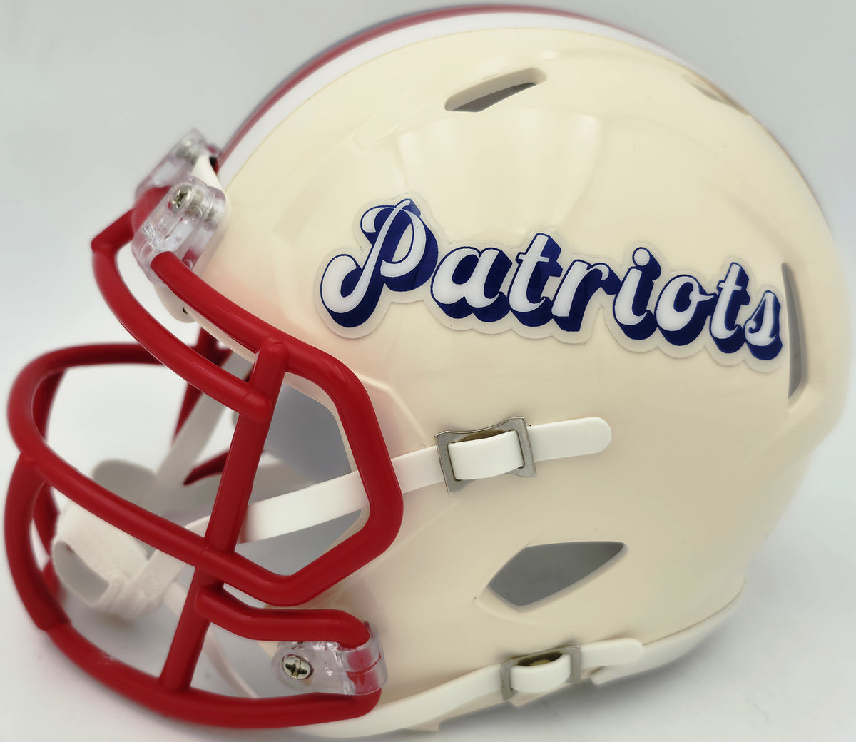 Mike Vrabel Autographed New England Patriots Cream Retro Speed Mini Helmet JSA Witness Stock #267908