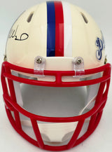 Mike Vrabel Autographed New England Patriots Cream Retro Speed Mini Helmet JSA Witness Stock #267908