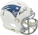 Mike Vrabel Autographed New England Patriots White Rivalries Speed Mini Helmet JSA Witness Stock #267909