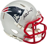 Mike Vrabel Autographed New England Patriots Silver Speed Mini Helmet JSA Witness Stock #267910