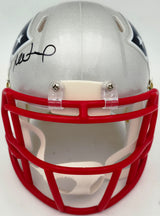 Mike Vrabel Autographed New England Patriots Silver Speed Mini Helmet JSA Witness Stock #267910