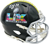 Ty Okada Autographed Seattle Seahawks Black Super Bowl LX Logo Speed Mini Helmet MCS Holo Stock #267935