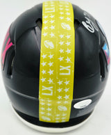 Ty Okada Autographed Seattle Seahawks Black Super Bowl LX Logo Speed Mini Helmet MCS Holo Stock #267935