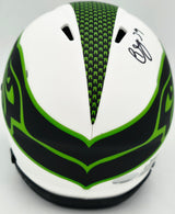 Ty Okada Autographed Seattle Seahawks Lunar Eclipse White Speed Mini Helmet MCS Holo Stock #267936