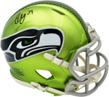 Ty Okada Autographed Seattle Seahawks Flash Green Speed Mini Helmet MCS Holo Stock #267937
