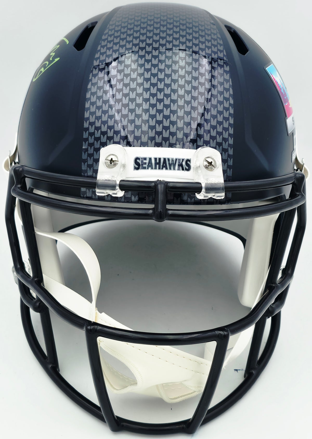 Jason Myers Autographed Seattle Seahawks Blue Full Size Super Bowl LX Champions Logo Speed Replica Helmet "5-5 FG SB LX Champs" MCS Holo Stock #267828